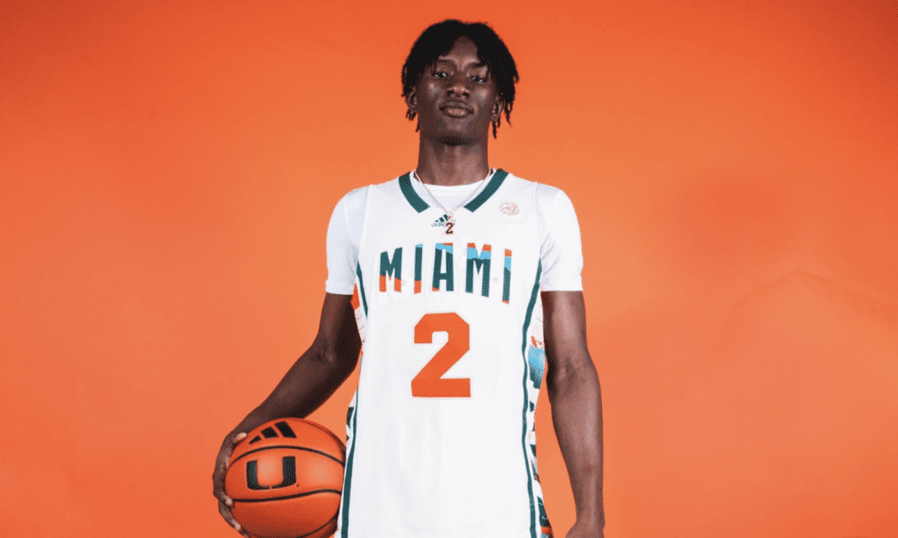 Isaiah Denis out of Davidson Day (N.C.) was on campus in Coral Gables, visiting the Miami Hurricanes' program.